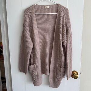 Purple Cozy Knit Cardigan Sweater M/L